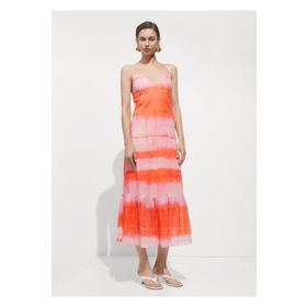 Mango Woman Volanlı Desenli Elbise