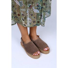 Manijero Juana Vizon Hakiki Deri Önü Açık Kadın Sandalet