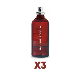 Manly Brave EDC 3x125 ml Erkek Parfüm