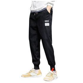 MaNMaNing B09JP464T5 Siyah Dar Paça Erkek Pantolon