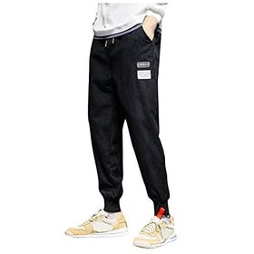 MaNMaNing B09JP464T5 Siyah Dar Paça Erkek Pantolon