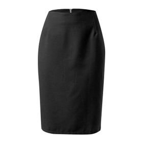 MaNMaNing Bodycon Sarma Diz Boyu Fermuarlı A-Siyah Kadın Etek