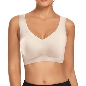 MaNMaNing Bralet Bej Straplez Hafif V Yaka Günlük Kadın Sütyen