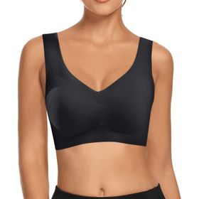 MaNMaNing Bralet Siyah Straplez Hafif V Yaka Günlük Kadın Sütyen
