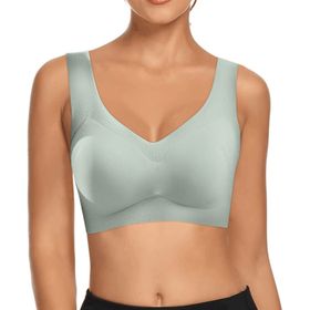 MaNMaNing Bralet Yeşil Straplez Hafif V Yaka Günlük Kadın Sütyen