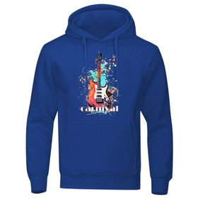 MaNMaNing Cosplay Mavi Karnaval Baskılı Uzun Kollu Erkek Sweatshirt