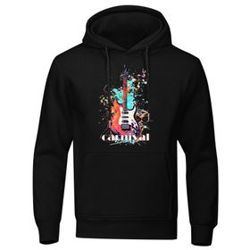 MaNMaNing Cosplay Siyah Karnaval Baskılı Uzun Kollu Erkek Sweatshirt