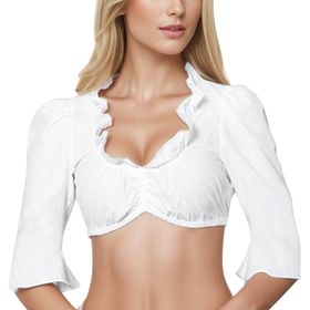 MaNMaNing Dirndl MM9399 Bej Dantel Şık Kadın Bluz