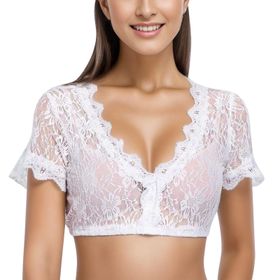 MaNMaNing Dirndl MM9879 Beyaz Dantel Şık Kadın Bluz