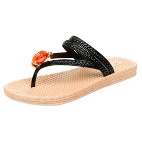 MaNMaNing Flip Flop Glitter Siyah Açık Rahat Kadın Terlik