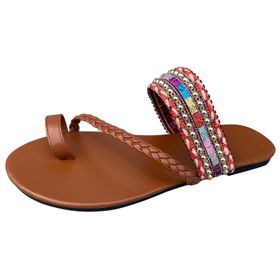 MaNMaNing Flip Flop Mantar Taban Rahat Blok Topuk Kırmızı Kadın Terlik