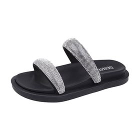 MaNMaNing Flip Flop See Through Siyah Kalın Alt Kadın Terlik