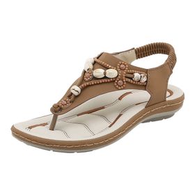 MaNMaNing Flip Flop Thcik Rahat Alt Taban Kahverengi Kadın Sandalet