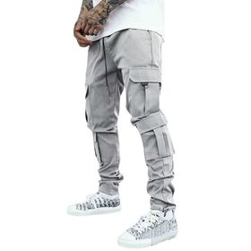 MaNMaNing Jogger Gri-B Çok Cepli Erkek Kargo Pantolonu