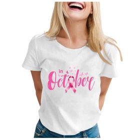 MaNMaNing MIT702-M1279 Beyaz Baskılı Kısa Kollu Kadın T-shirt