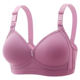 MaNMaNing Pull Bras Tüp Mor Pamuklu Büyük Göğüs Dolgulu Günlük Kadın Sütyen