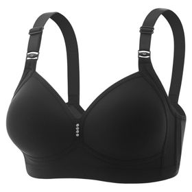MaNMaNing Pull Bras Tüp Siyah Pamuklu Büyük Göğüs Dolgulu Günlük Kadın Sütyen