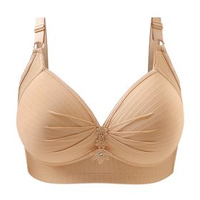 MaNMaNing Push Up Bej Balenli Bralette Yapışkanlı Önden Açılan Günlük Kadın Sütyen