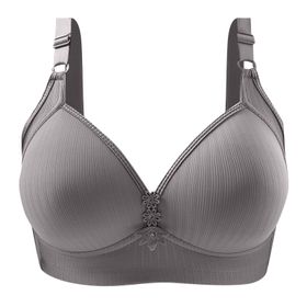 MaNMaNing Push Up Gri Balenli Bralette Yapışkanlı Günlük Kadın Sütyen