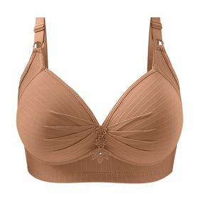 MaNMaNing Push Up Haki Balenli Bralette Yapışkanlı Önden Açılan Günlük Kadın Sütyen