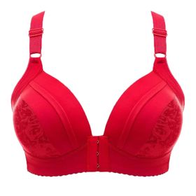 MaNMaNing Push Up Kırmızı Balenli Bralette Yapışkanlı Dikişsiz Kadın Sütyen