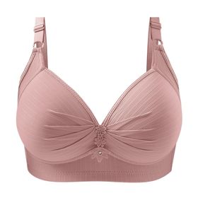 MaNMaNing Push Up Pinguin Gri Balenli Bralette Yapışkanlı Önden Açılan Günlük Kadın Sütyen