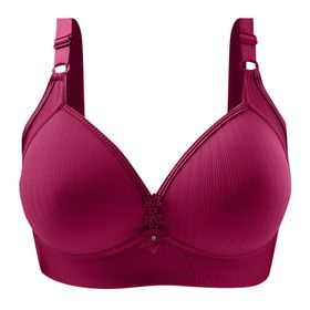 MaNMaNing Push Up Sıcak Pembe Balenli Bralette Yapışkanlı Günlük Kadın Sütyen
