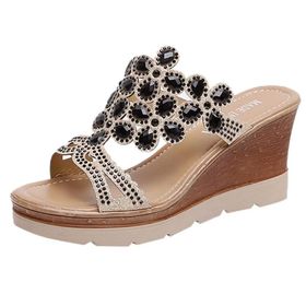 MaNMaNing Slip-Ons Siyah Açık Burun Kama Kadın Sandalet