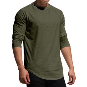 MaNMaNing Vintage Yeşil Yuvarlak Yaka Düz Erkek T-shirt