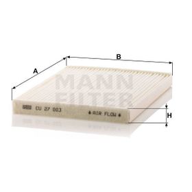 Mann CU27 003 İç Mekan Filtresi