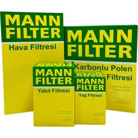 Mann Filter VW CC 2.0 TDI Dizel 2009-2014 Hava Yağ Karbonlu Polen Filtre Bakım Seti
