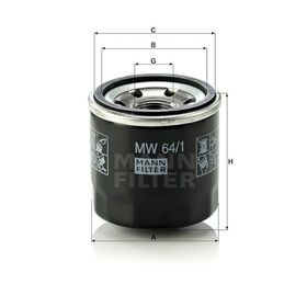 Mann MW64/1 Yağ Filtresi