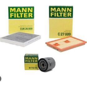 Mann VW Golf 7 1.2 1.4 TSI Benzinli 2013-2019 Hava Yağ Karbonlu Polen Filtre Bakım Seti