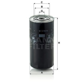 Mann W1170/16 Yağ Filtresi