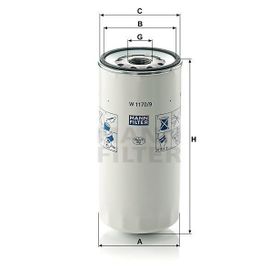 Mann W1170/9 Yağ Filtresi