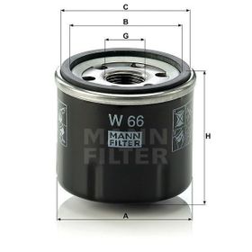 Mann W66 Yağ Filtresi