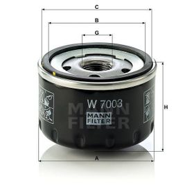 Mann W7003 Yağ Filtresi