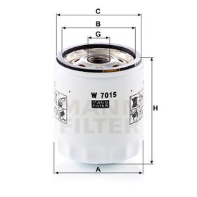 Mann W7015 Yağ Filtresi