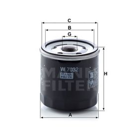 Mann W7032 Yağ Filtresi