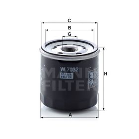 Mann W7032 Yağ Filtresi