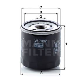 Mann W7032 Yağ Filtresi