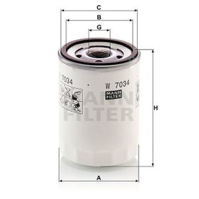 Mann W7034 Yağ Filtresi