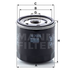 Mann W7035 Yağ Filtresi