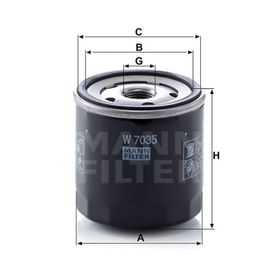 Mann W7035 Yağ Filtresi