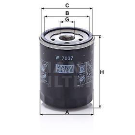 Mann W7037 Yağ Filtresi