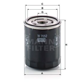 Mann W7052 Yağ Filtresi