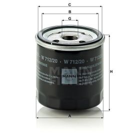 Mann W712/20 Yağ Filtresi