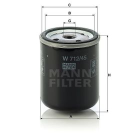 Mann W712/45 Hidrolik Şanzıman Filtresi