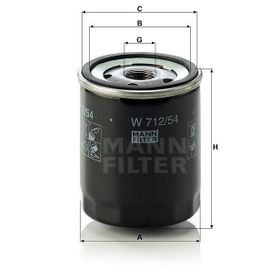 Mann W712/54 Yağ Filtresi