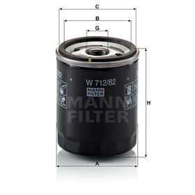 Mann W712/82 Yağ Filtresi